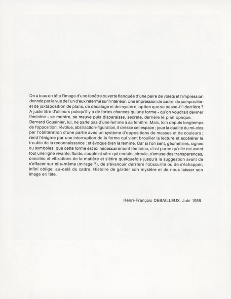 H F Debayeux - catalogue Cousinier 1988