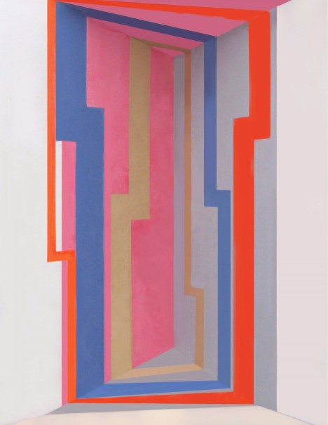 Plan d’angle 2006 2 - acrylique - h 300 cm (Galerie Pixi Paris) - © photo : Virginia Torres