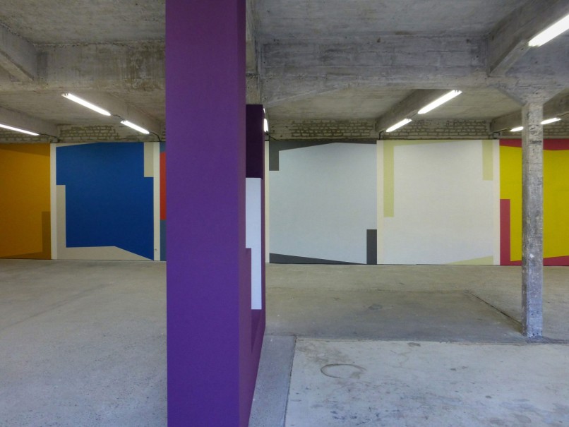 2014 - acrylique, bois (L’ H du Siège, Valenciennes) - © photo : Gérard Tine