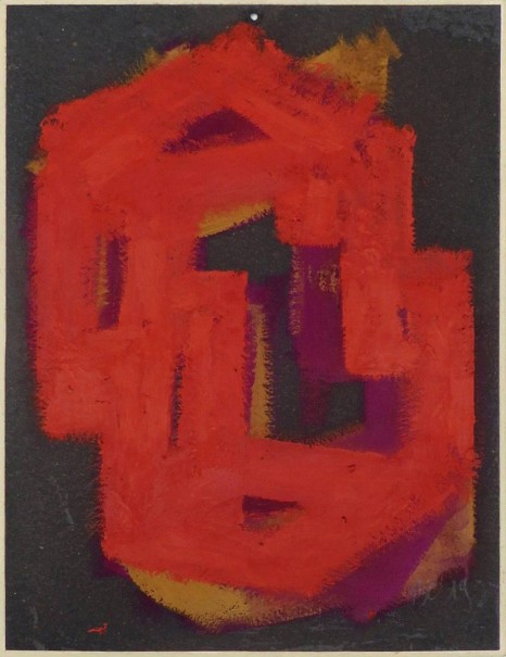 Gouache 2019 5 - papier marouflé/carton - 32 x 24 cm - © photo : Virginia Torres