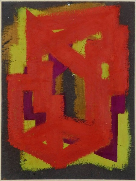 Gouache 2019 7 - papier marouflé/carton - 32 x 24 cm - © photo : Virginia Torres